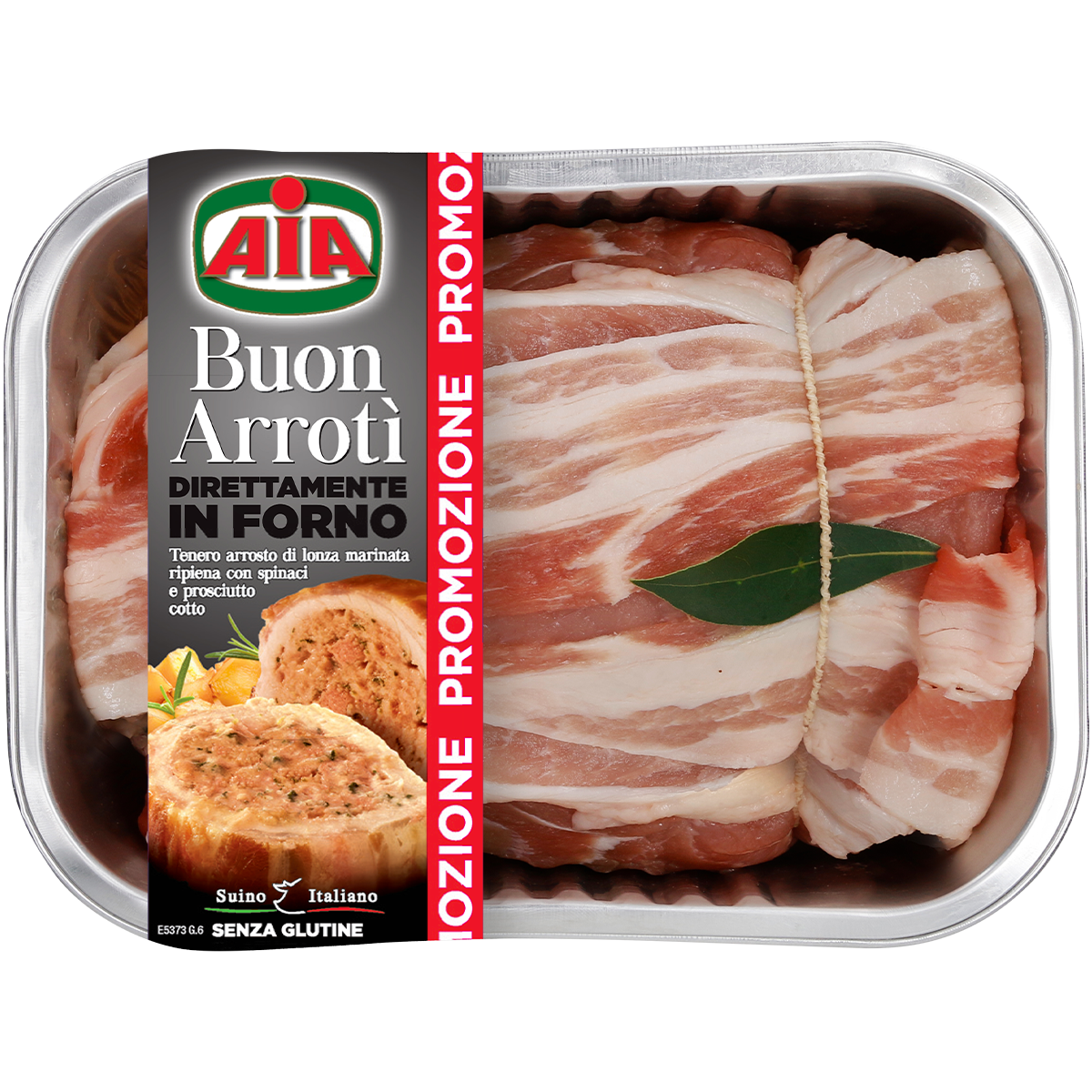 BuonArrotì Lonza ripiena di spinaci e prosciutto cotto AIA Food