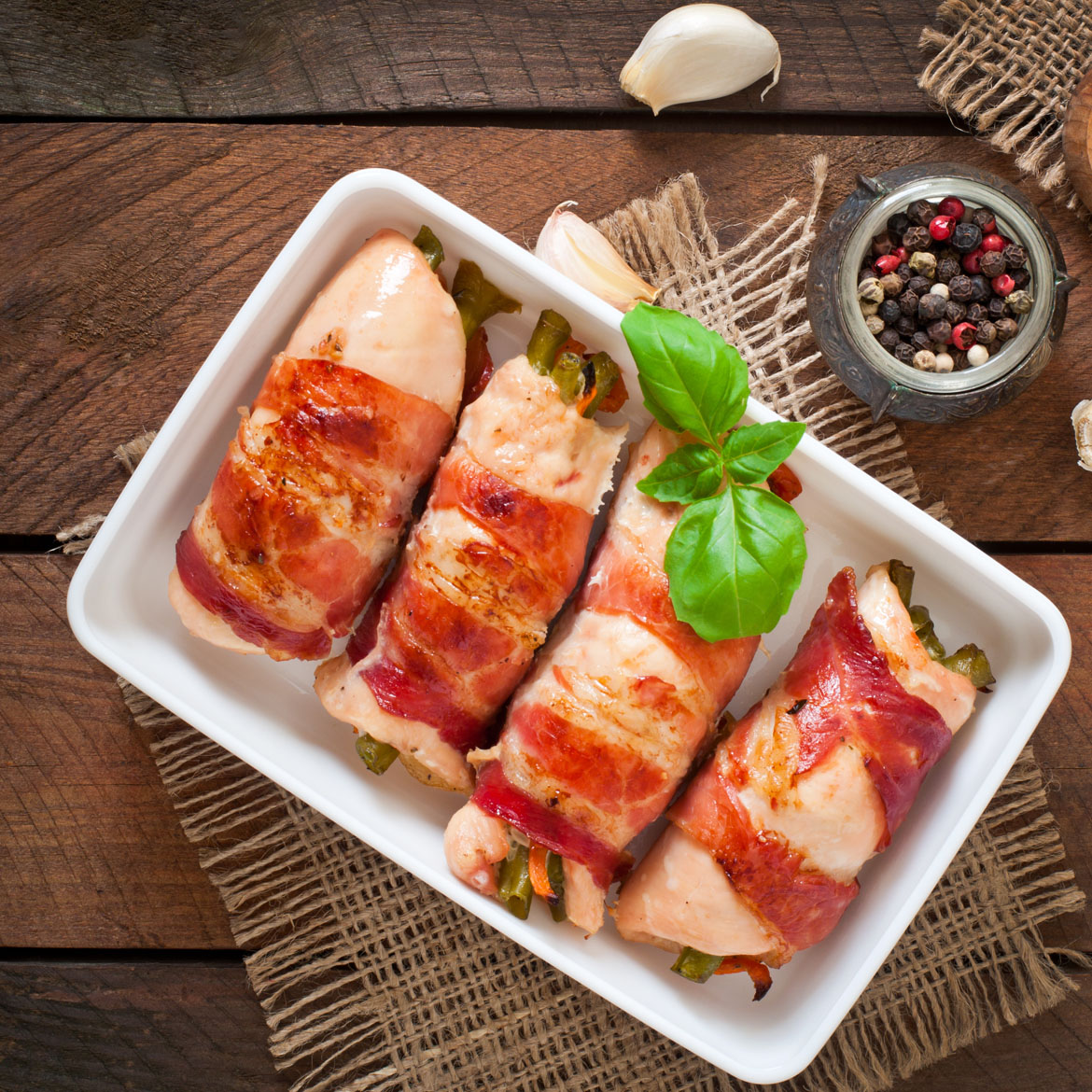 Involtini di pollo con pancetta e mozzarella AIA Food