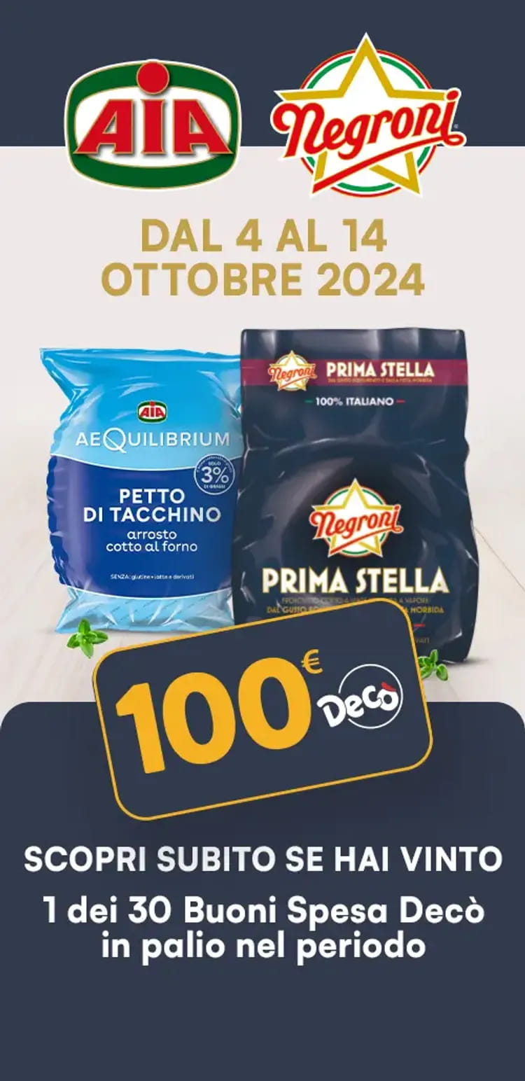 Dal 4 al 14 ottobre 2024 vinci con AIA e Negroni!