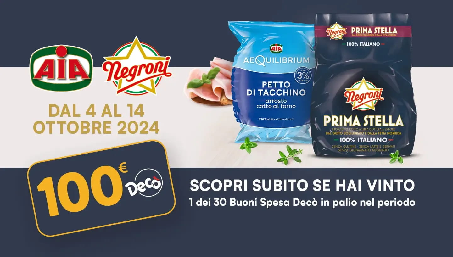 Dal 4 al 14 ottobre 2024 vinci con AIA e Negroni!