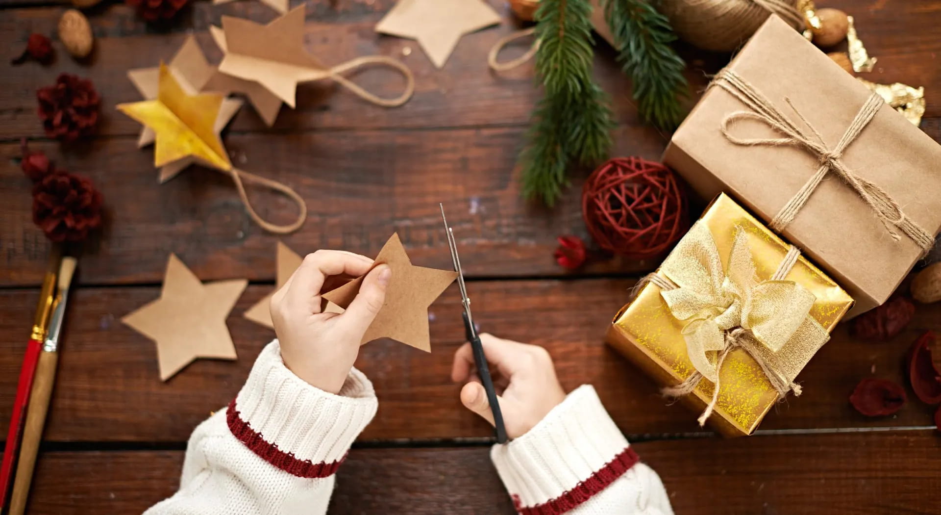 5 Weihnachtsdekorationen zum Basteln mit Kindern