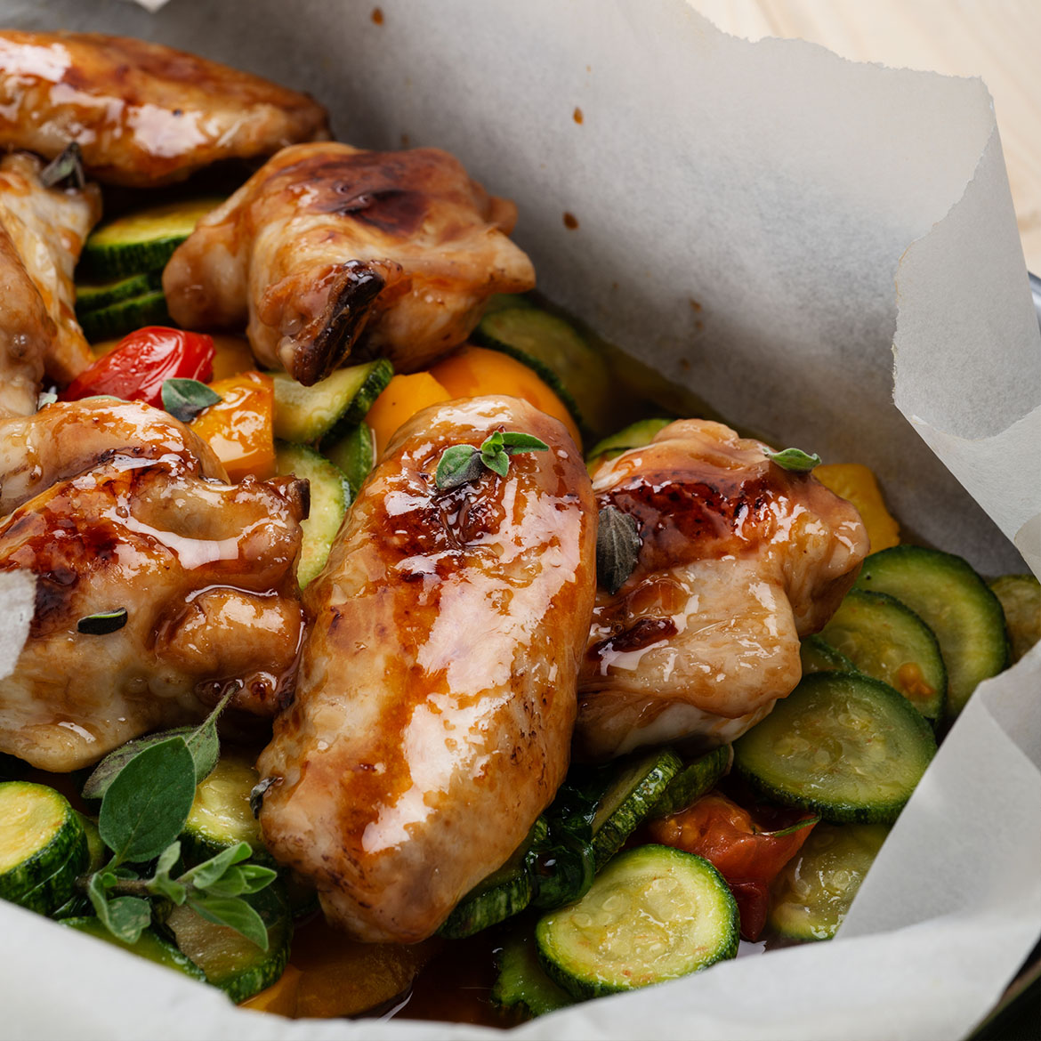 ali di pollo al pepe e limone