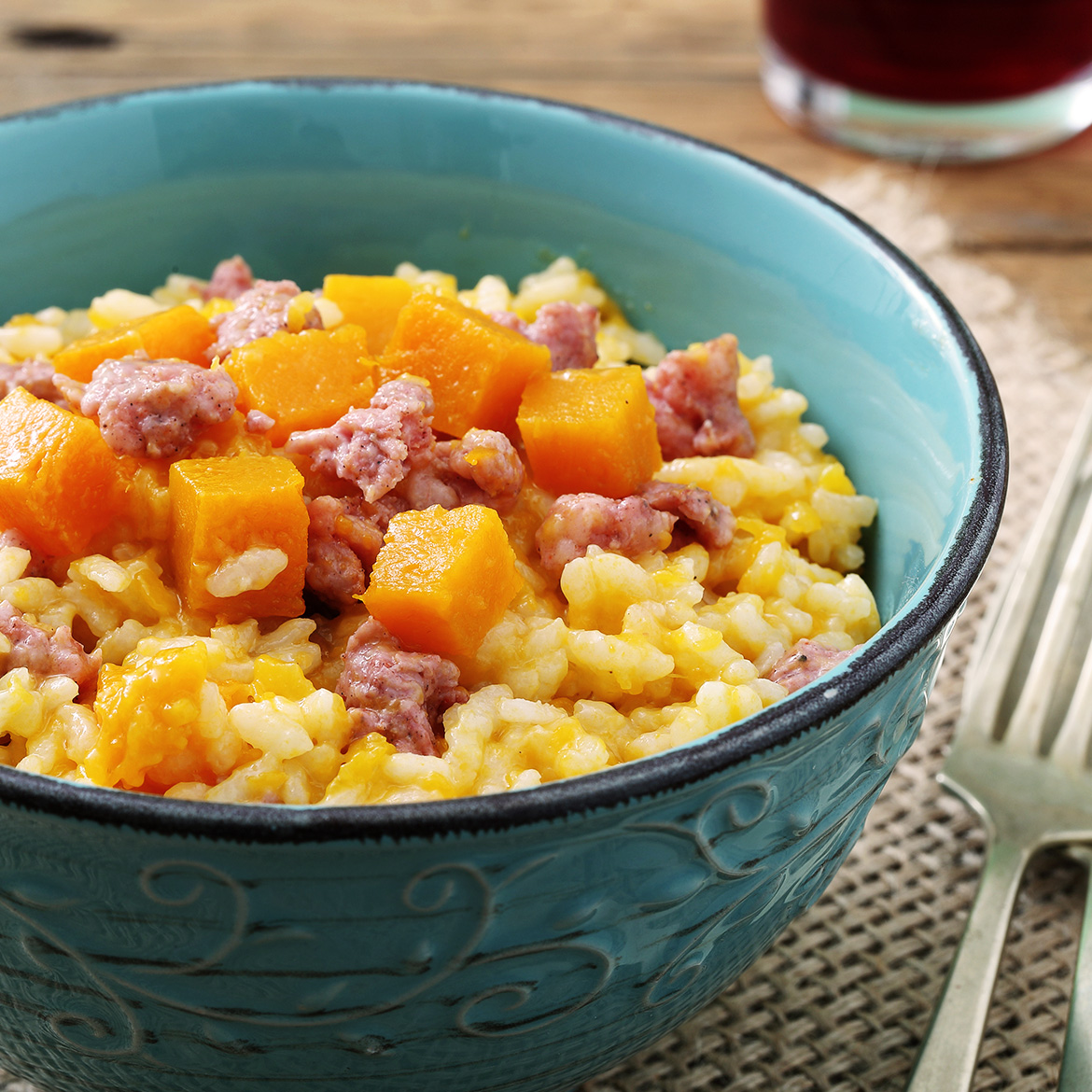 Risotto zucca e salsiccia AIA Food