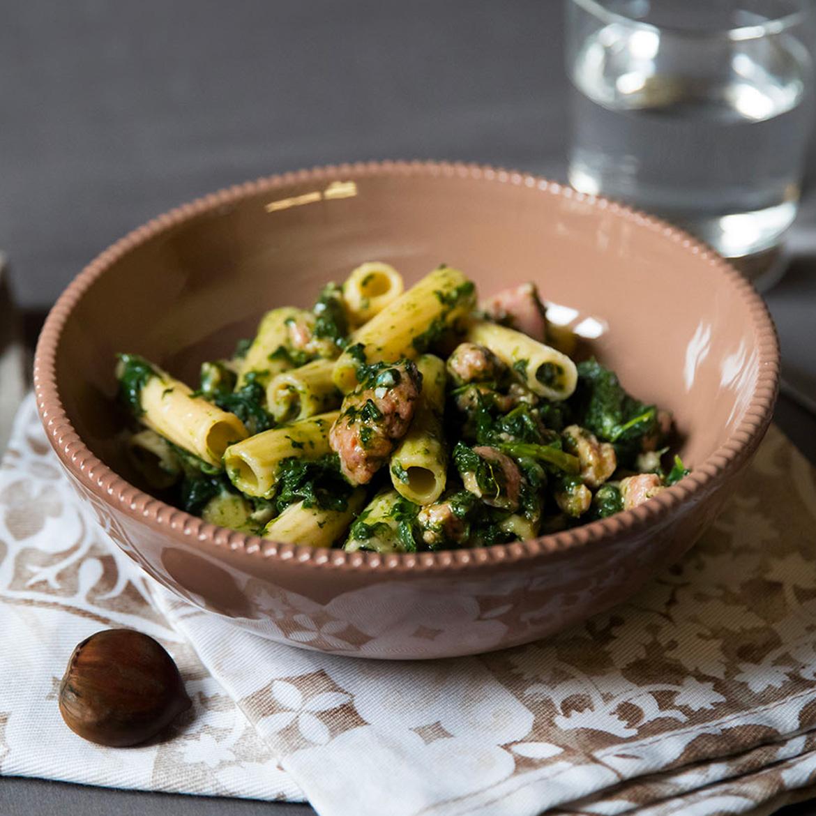 Maccheroncini spinaci e salsiccia | AIA Food