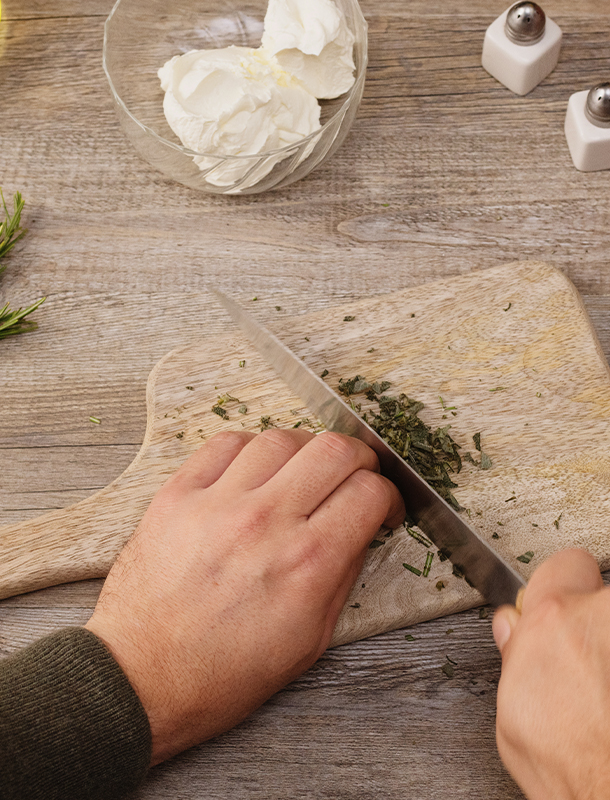 Chopped herbs turkey stuffing